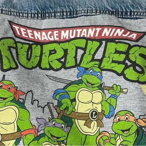 Teenage Mutant Ninja Turtles Upcycled Women’s Denim Jean Character Jacket - Picture 2 of 9